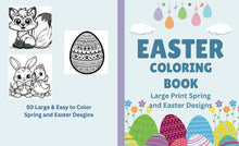 Load image into Gallery viewer, Digital Version of Easter Coloring Book: Large Print Spring & Easter Designs