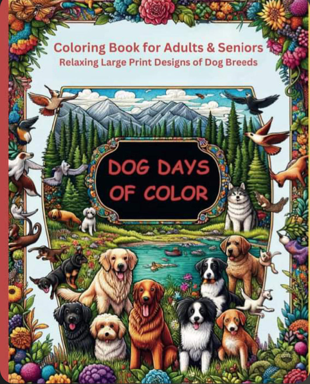 Digital Copy of  Dog Days of Color Adult Coloring Book