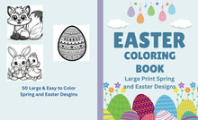 Load image into Gallery viewer, Digital Version of Easter Coloring Book: Large Print Spring &amp; Easter Designs

