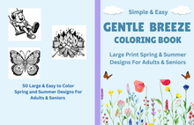 Load image into Gallery viewer, Digital Coloring Book of Gentle Breeze Simple &amp; Easy Large Print Coloring Book
