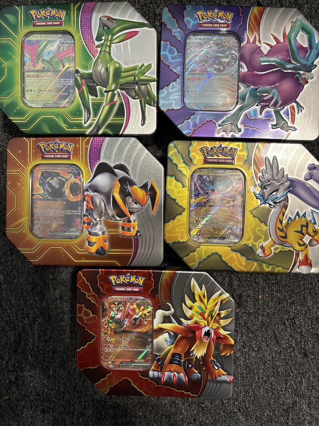 5 Tin Bundle Set (Open Live on Stream) Each tin comes with 5 packs