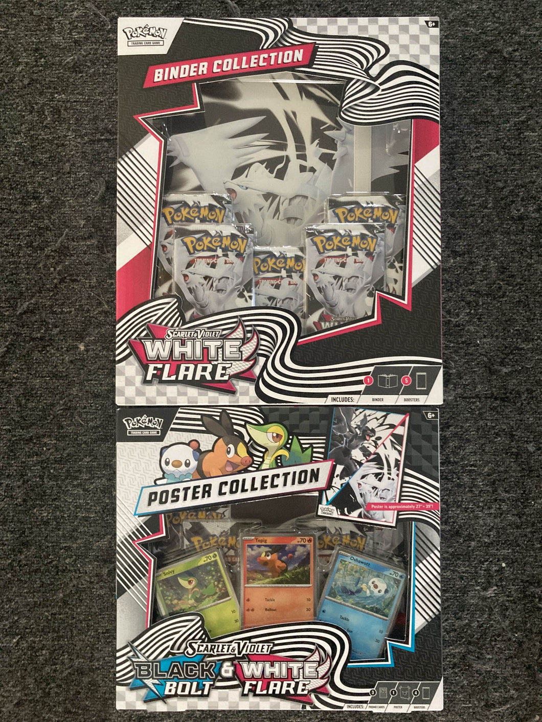 White flare Binder Collection With Poster Collection(Flash Sale)