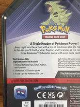 Load image into Gallery viewer, Tyranitar 3 pack Tin- Comes with 3 Promo's and 3 packs
